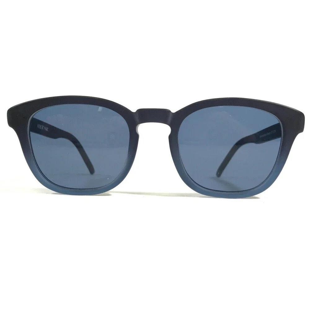 Robert Marc Sunglasses 677-272M Black Gray Square Frames with Blue Lenses
